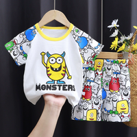 Kids Monster Cartoon Shorts Set (2p-111)