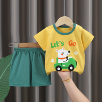 Kids Lets Go Bear Shorts Set (2p-82)