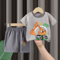 Kids Excavator Driver Shorts Set (2p-90)