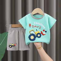 Kids Tractor Fun Shorts Set  (2p-80)