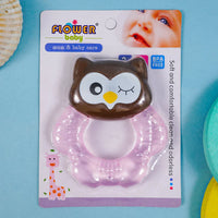 Baby Teether Owl Pink & Brown