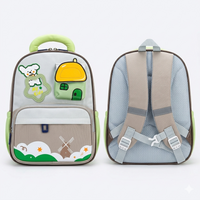 Puppy & Countryside Windmill Children's Backpack Grey