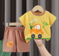 Kids T-Shirt & Short set (CAR) RED