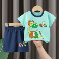 Kids T-Shirt & Short set (BIG) green